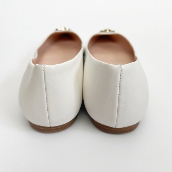 Kate Spade Lenora Leather Flats Pointed Toe Wedding Bridal Bachelorette Bride 7 - Picture 7 of 10